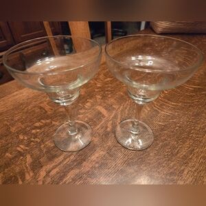 Clear Margarita Stem Glasses (2)